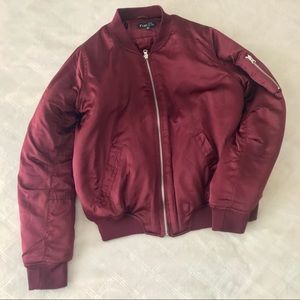 🚫SOLD🚫 Maroon/Wine/Burgundy bomber jacket